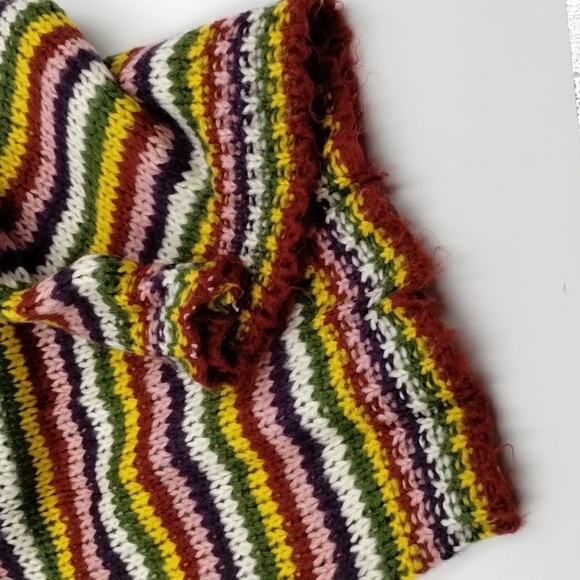 Jodifl multicolor Striped oversized sweater puff sleeve size large green yellow - Picture 13 of 14